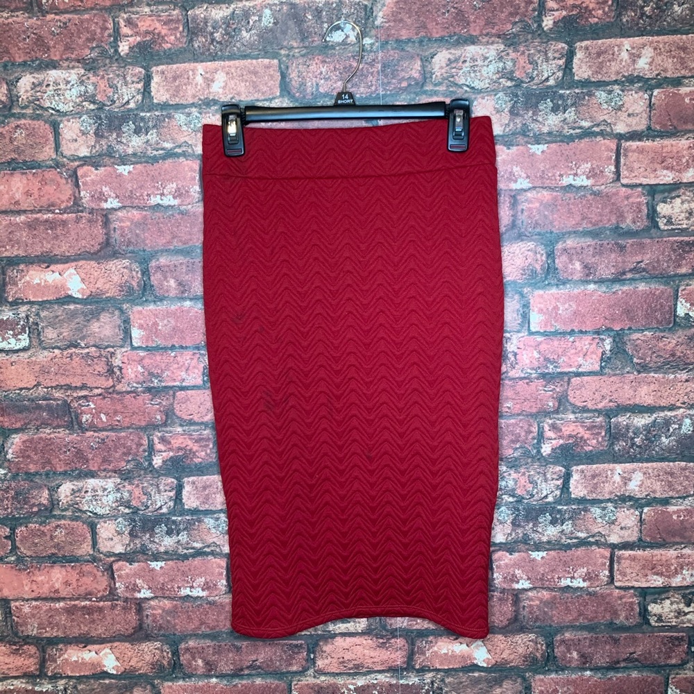 Red Pencil Skirt.